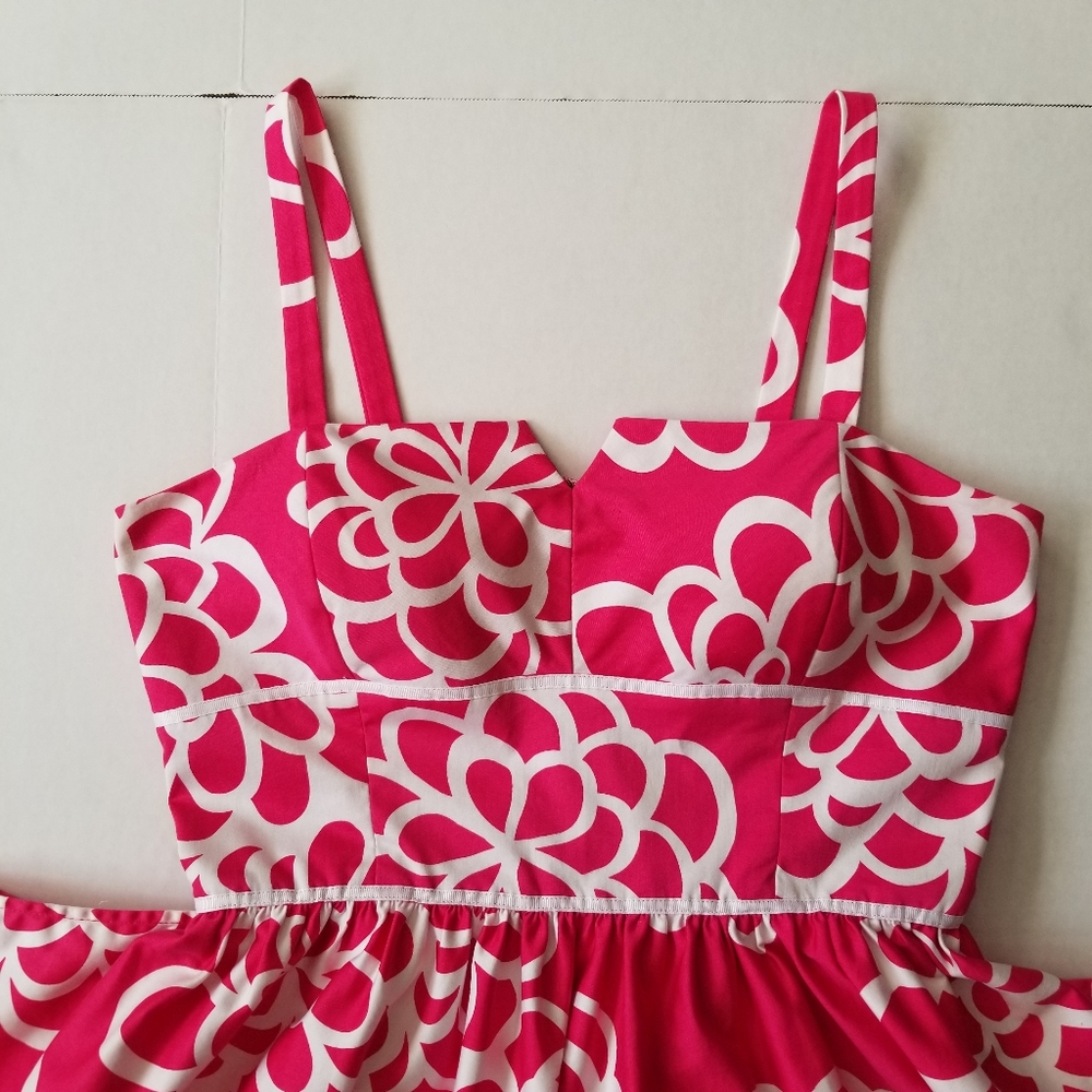 Hot Pink and White Summer Sundress by Madison Leigh - Picture 8 of 10